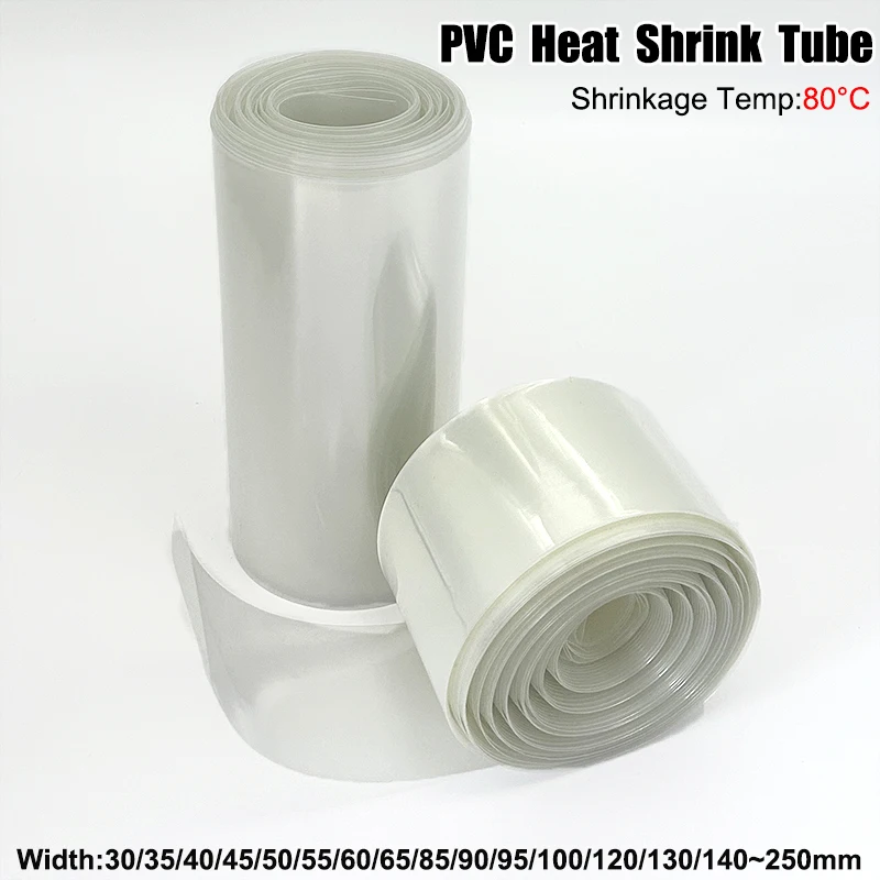 Shrink Sleeve Pvc - Width 30~250mm Transparent 18650 PVC Heat