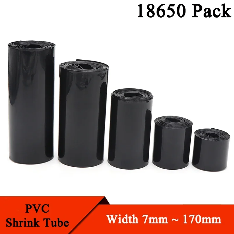 1 Meter Black 18650 Lipo Batte - Shrink Sleeve Pvc ulasan dan harga