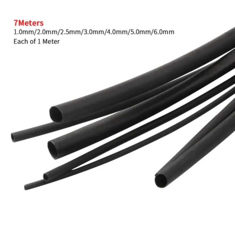 7pcs Heat Shrink Tube Kit 1-6m - Shrink Sleeve Pvc ulasan dan harga