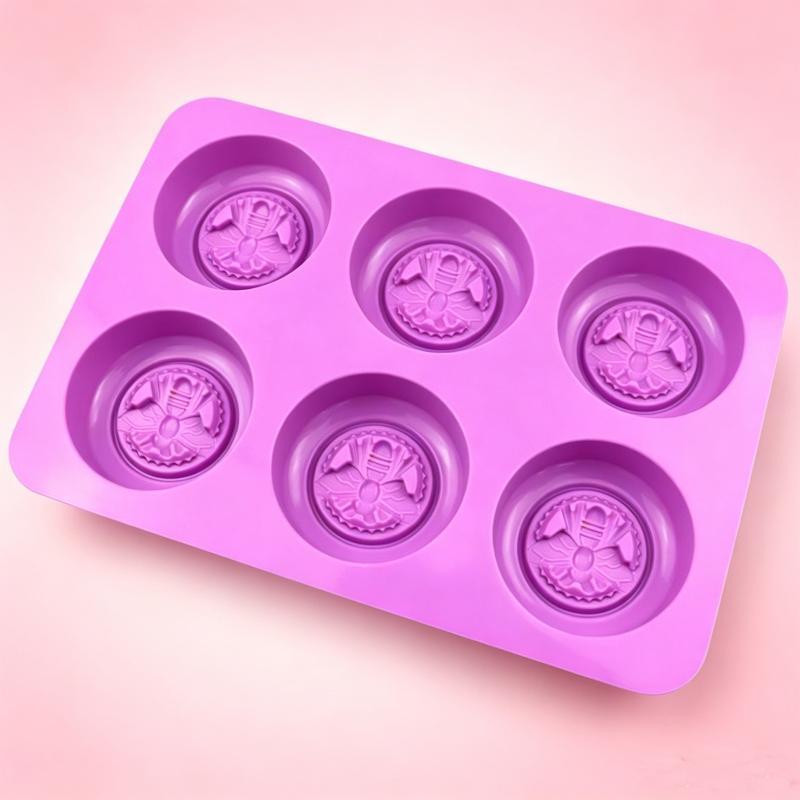 Bees Print Round 6 Cavity Sili - Candle Supplies For Business ulasan dan harga