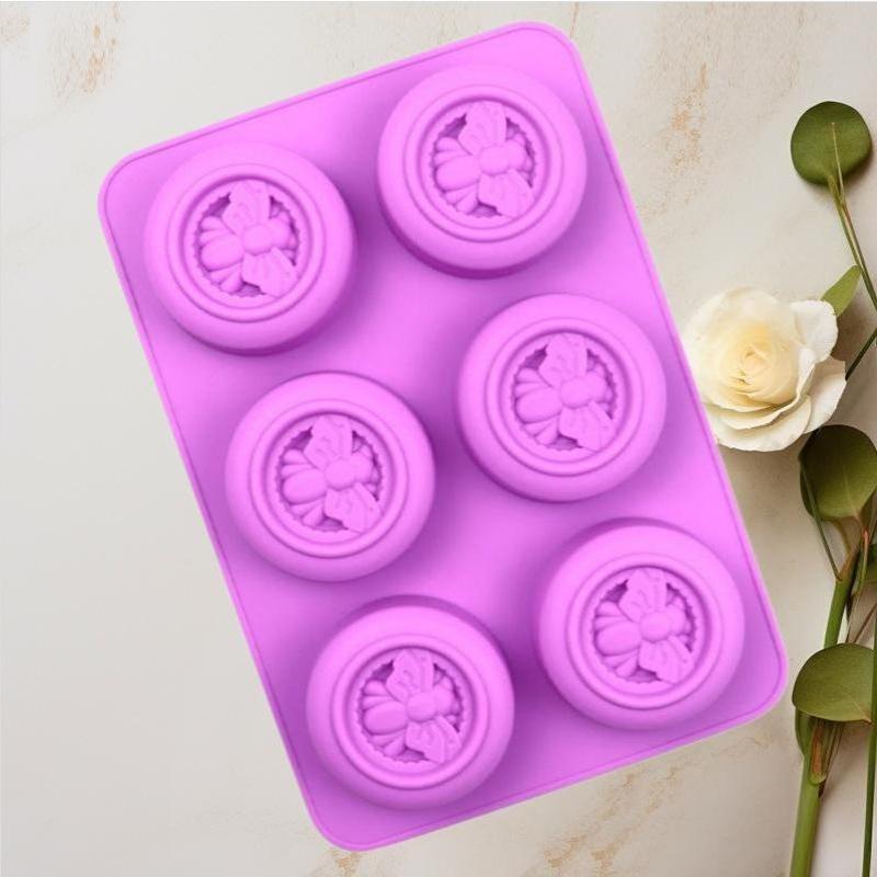 Bees Print Round 6 Cavity Sili - Candle Supplies For Business ulasan dan harga